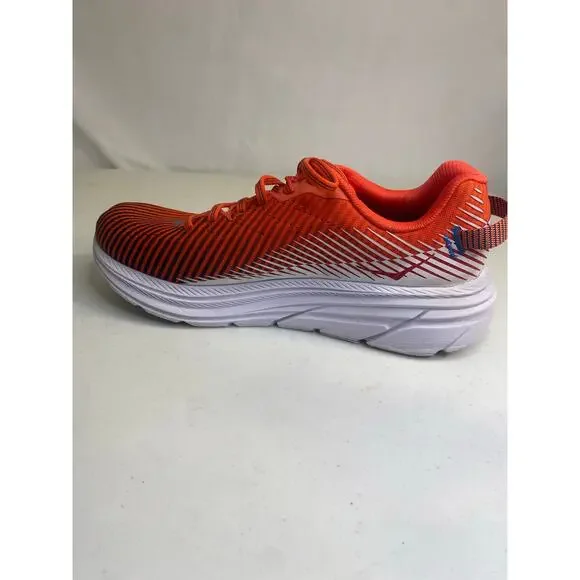 Mens Hoka Rincon 2 Red White Running Shoes Sneakers Fiesta Turkish Sea Size 8 - Picture 8 of 14
